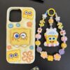 Handmade SpongeBob Phone Charm | Unique Cartoon Accessories | Durable Resin Keychain Gift