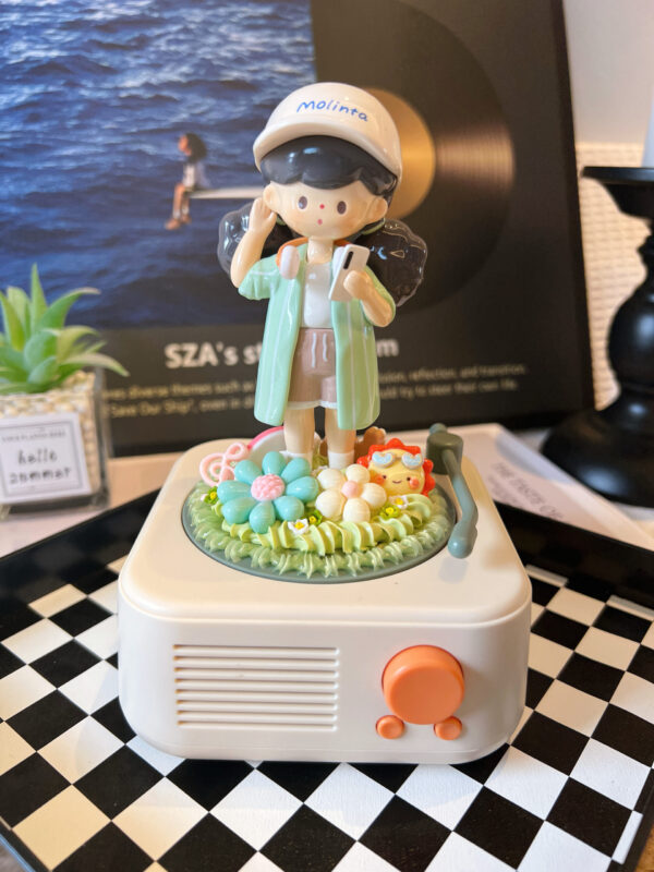 Molinta Bluetooth Speaker – Handmade Cream Glue Aesthetic Wireless Speaker | Cute Kawaii Gift for Girls