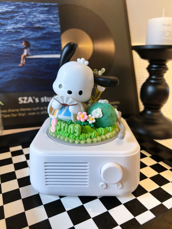 Pochacco Bluetooth Speaker – Handmade Cream Glue Aesthetic Wireless Speaker | Cute Kawaii Gift for Girls