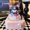 Kuromi Bluetooth Speaker – Handmade Cream Glue Aesthetic Wireless Speaker | Cute Kawaii Gift for Girls