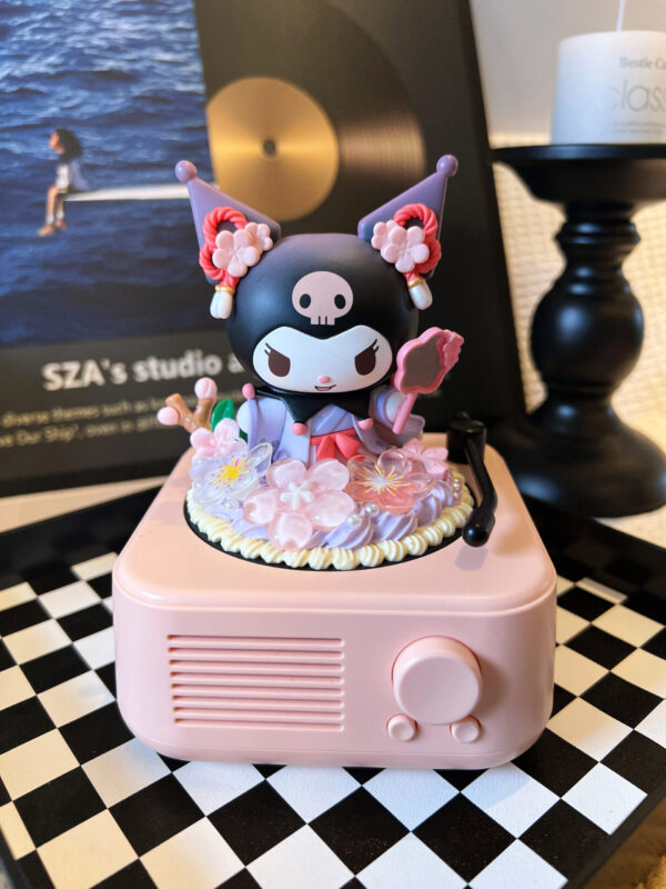 Kuromi Bluetooth Speaker – Handmade Cream Glue Aesthetic Wireless Speaker | Cute Kawaii Gift for Girls
