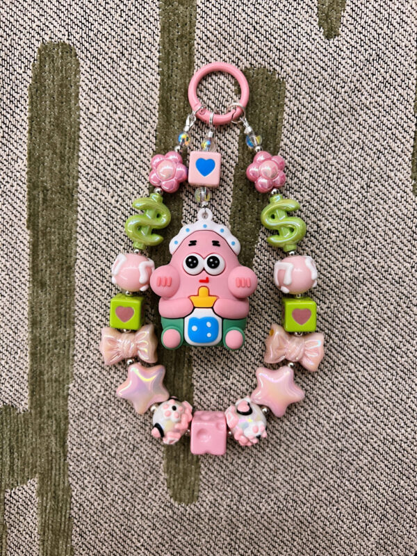 Handmade SpongeBob Phone Charm | Unique Cartoon Accessories | Durable Resin Keychain Gift