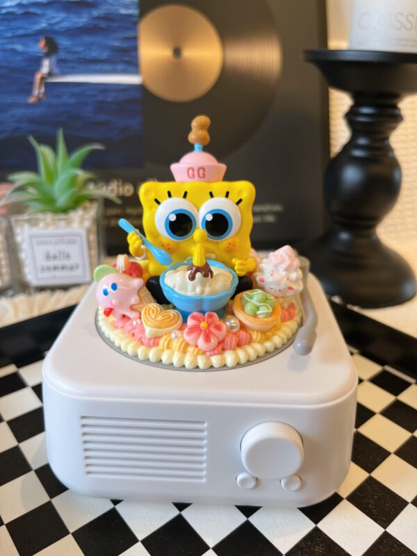SpongeBob SquarePants Handmade Cream Glue Bluetooth Speaker - Unique Cartoon Character Wireless Speaker for Kids & Collectors