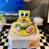 SpongeBob SquarePants Handmade Cream Glue Bluetooth Speaker - Unique Cartoon Character Wireless Speaker for Kids & Collectors