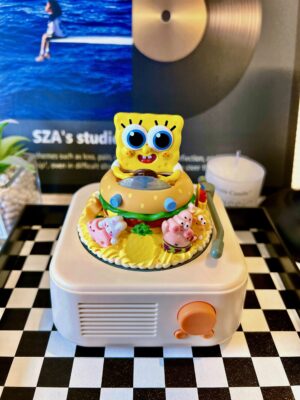 SpongeBob SquarePants Handmade Cream Glue Bluetooth Speaker - Unique Cartoon Character Wireless Speaker for Kids & Collectors