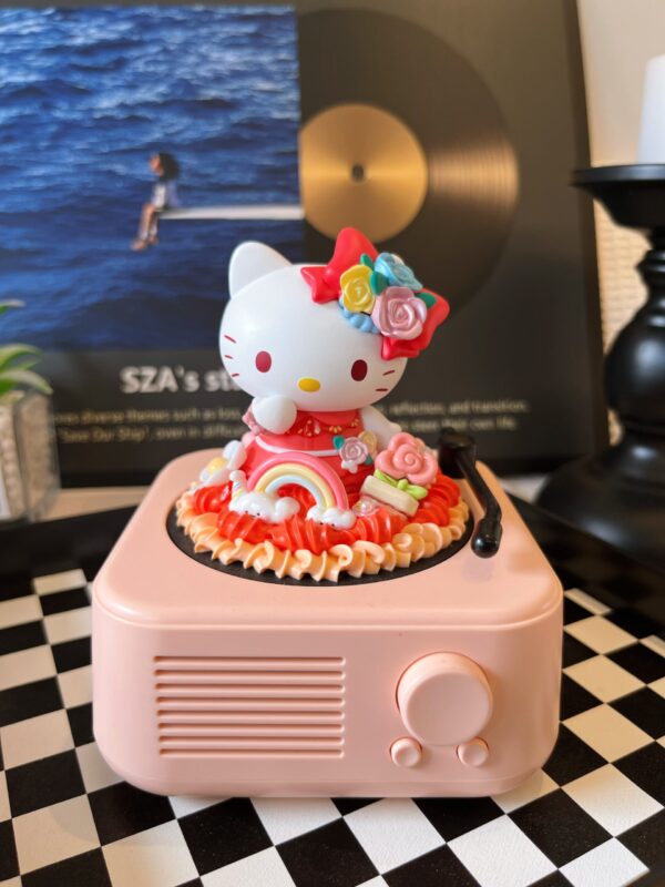 HelloKitty Bluetooth Speaker - Handmade Cream Glue Aesthetic Wireless Speaker | Cute Kawaii Gift for Girls