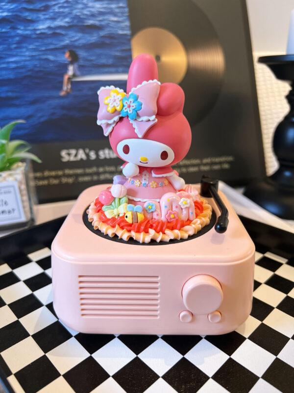 My Melody Bluetooth Speaker – Handmade Cream Glue Aesthetic Wireless Speaker | Cute Kawaii Gift for Girls