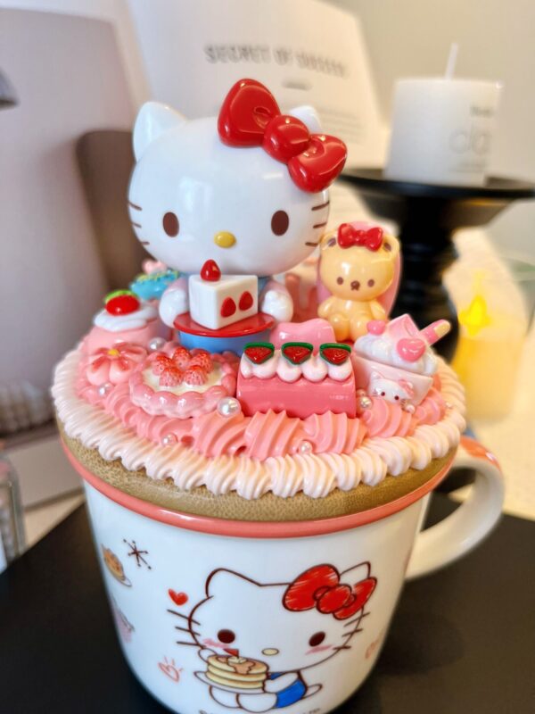 Hello Kitty Ceramic Mug Handmade | Kawaii Heat-Resistant Coffee Cup for Sanrio Fans & Collectors