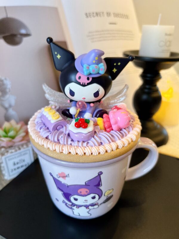 Kuromi Ceramic Mug Handmade | Kawaii Heat-Resistant Coffee Cup for Sanrio Fans & Collectors