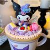 Kuromi Ceramic Mug Handmade | Kawaii Heat-Resistant Coffee Cup for Sanrio Fans & Collectors