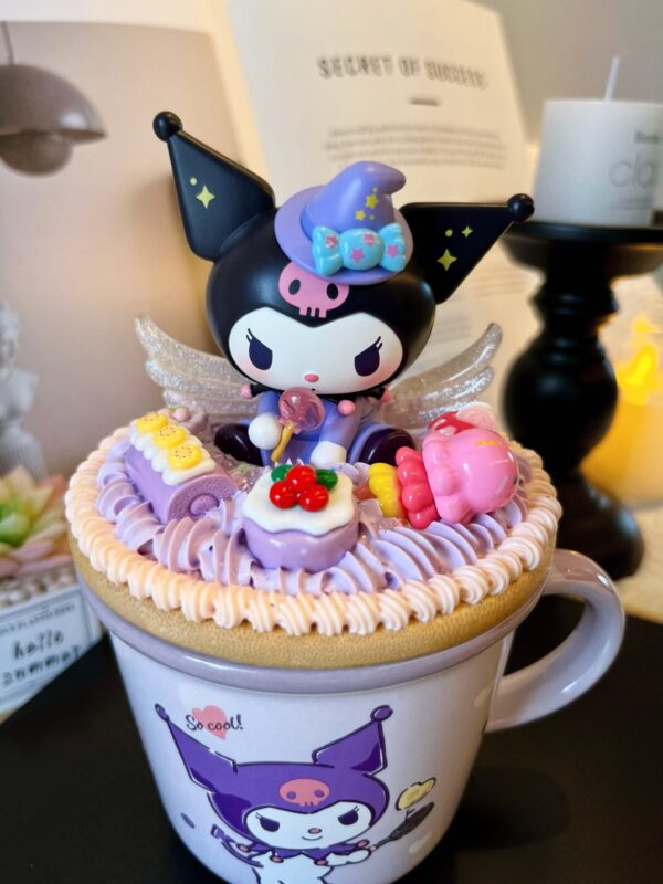 Kuromi Ceramic Mug Handmade | Kawaii Heat-Resistant Coffee Cup for Sanrio Fans & Collectors