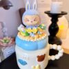 Labubu Cursed Cute Ceramic Mug | Handmade Kawaii Coffee Cup for Anime Collectors & PopMart Fans