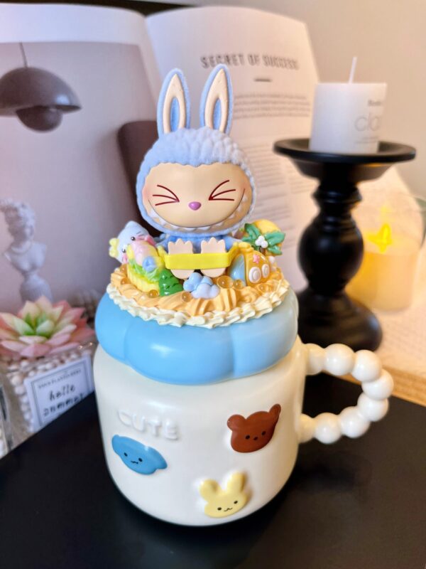 Labubu Cursed Cute Ceramic Mug | Handmade Kawaii Coffee Cup for Anime Collectors & PopMart Fans