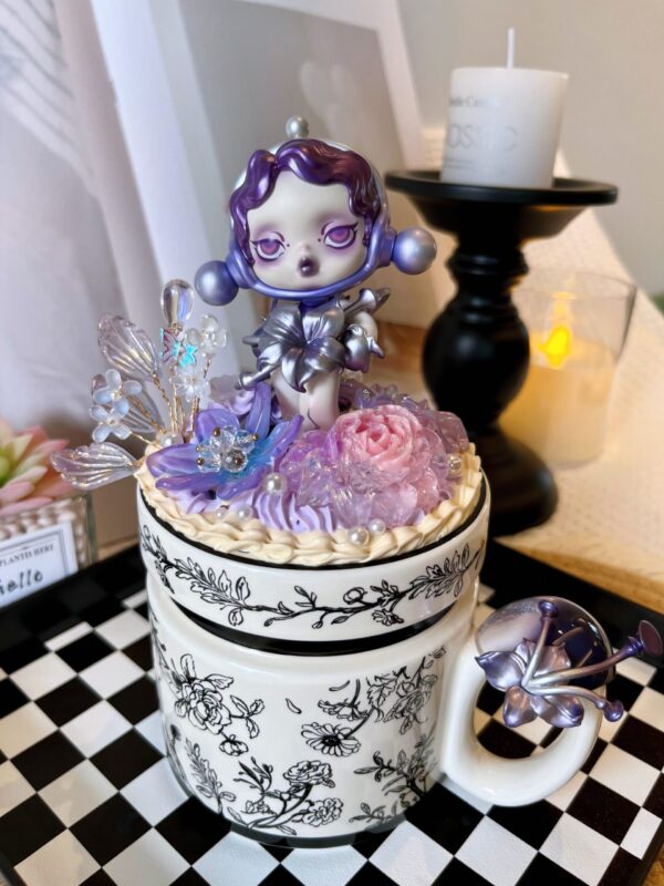 The Admiration Ceramic Mug Handmade | Kawaii Heat-Resistant Coffee Cup for SkullPanda Fans & Collectors
