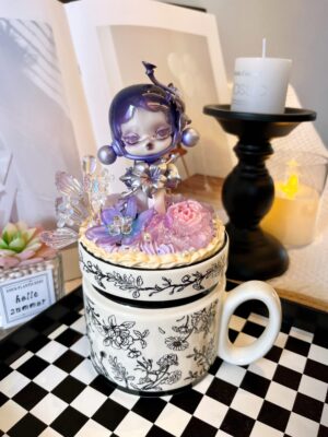 The Admiration Ceramic Mug Handmade | Kawaii Heat-Resistant Coffee Cup for SkullPanda Fans & Collectors