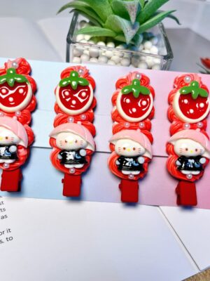 Handmade Buttercream Clay Hair Clips Set | Kawaii Resin Accessories for Girls Women (4pcs Gift Ready)