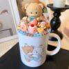 Bear Latte Of Mikko Series Ceramic Mug Handmade | Kawaii Heat-Resistant Coffee Cup for Mikko Fans & Collectors