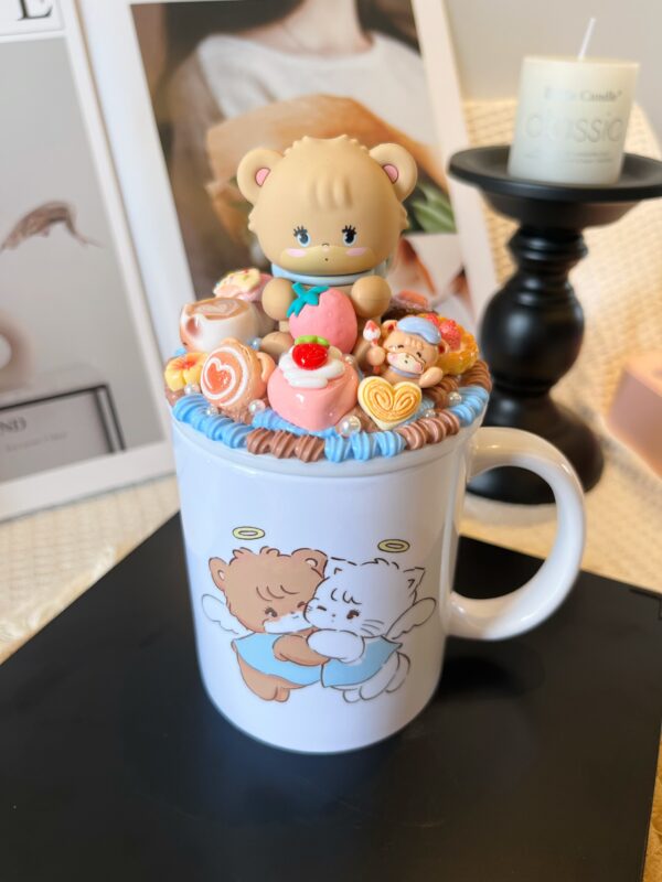 Bear Latte Of Mikko Series Ceramic Mug Handmade | Kawaii Heat-Resistant Coffee Cup for Mikko Fans & Collectors