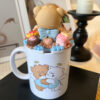 Bear Latte Of Mikko Series Ceramic Mug Handmade | Kawaii Heat-Resistant Coffee Cup for Mikko Fans & Collectors
