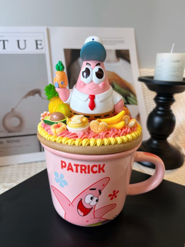 Patrick Ceramic Mug Handmade | Kawaii Heat-Resistant Coffee Cup for Fans & Collectors.
