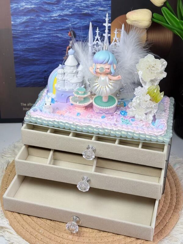 Nanci Clockwork Dancer Handmade Decoden Three-Drawer Jewelry Box | Order Now Online