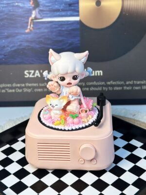 Zoraa Meow Cat Face Mini Series Bluetooth Speaker – Handmade Cream Glue Aesthetic Wireless Speaker | Cute Kawaii Gift for Girls