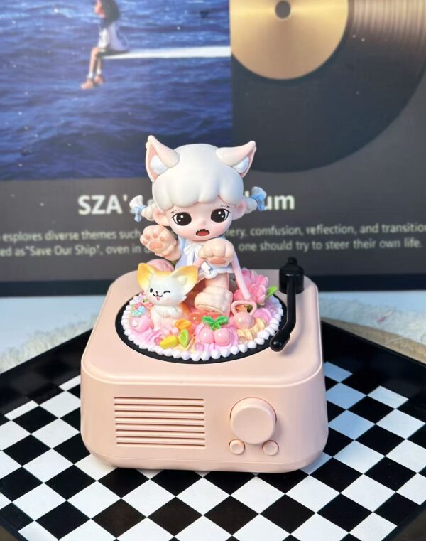 Zoraa Meow Cat Face Mini Series Bluetooth Speaker – Handmade Cream Glue Aesthetic Wireless Speaker | Cute Kawaii Gift for Girls