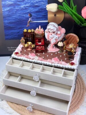 SkullPanda The Spoon Warmer  Handmade Decoden Three-Drawer Jewelry Box | Order Now Online