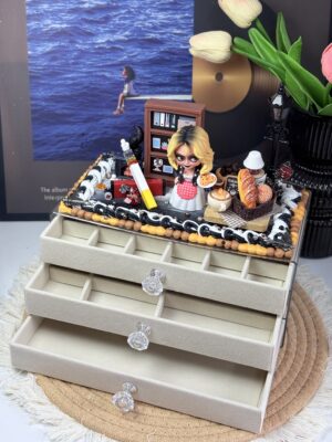 Bride Tiffany Handmade Decoden Three-Drawer Jewelry Box | Order Now Online