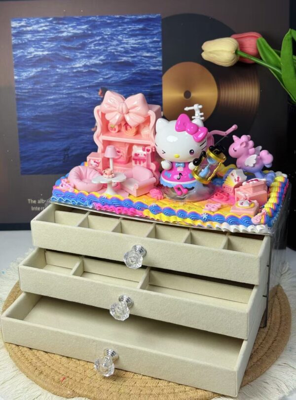 HK2 Luxury HK Doll 3-Tier Jewelry Chest | Artisan-Crafted Gift for Her